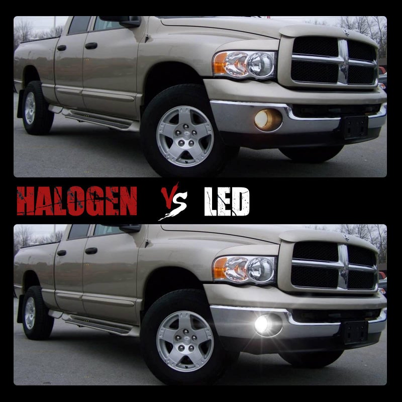 BUNKER INDUST Dodge Ram LED Fog Lights with Daytime Running Lights Set,1 Pair Clear Lens Fog Bumper Lamps Replacement for 2003 2004 2005 2006 2007 2008 Dodge Ram 1500 2500 3500 - Image 2